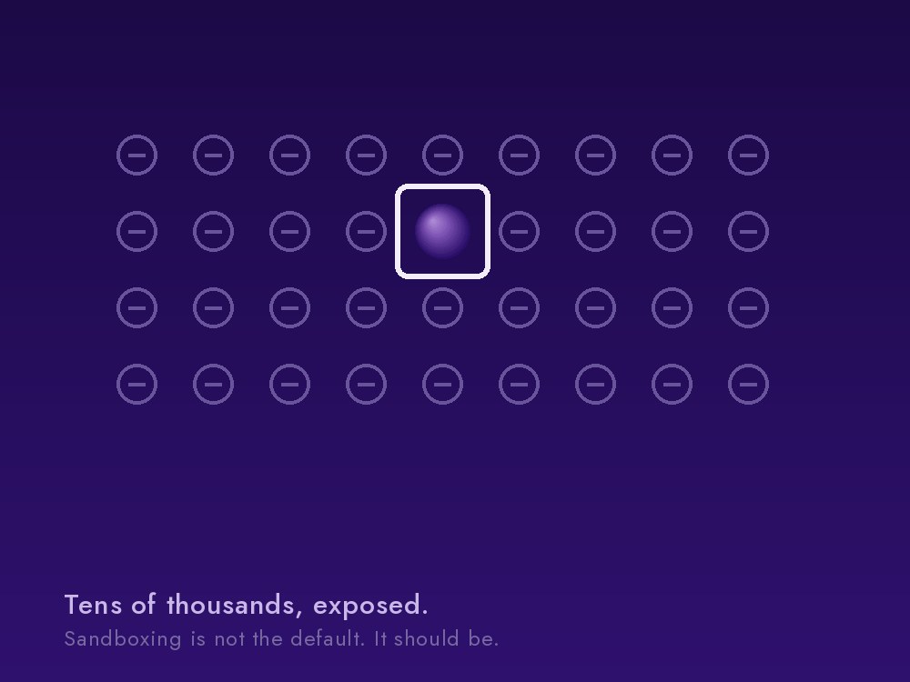 A grid of hollow agent icons with one enclosed in a bright boundary.